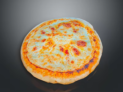 Tasty Cheesy Pizza With Golden Crust Melted Cheese And Fresh Tomato Sauce 3d model