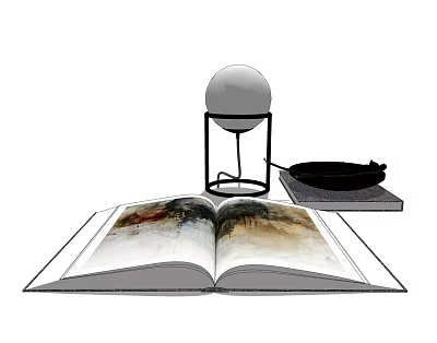 Modern Table Lamp Books Table Lamp Ornaments 3d model Modern Table Lamp Books Table Lamp Ornaments 3d model