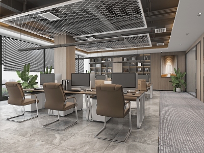 modern public office area office 3d model