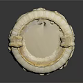 Ancient Style Ceramic Vessel With Carved Figures And Twin Handles On Square Base