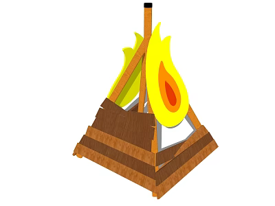Modern Bonfire Bonfire Hide 3d model Modern Bonfire Bonfire Hide 3d model