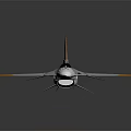 Modern White Fighter Jet With Yellow Accents And Sleek Design In 3D Rendering