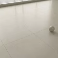 Light Colored Floor Tiles With Smooth Surface And White Ball Under Natural Light 3d model