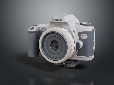 Canon EOS Digital Camera With Detachable Lens And Ergonomic Body Control Buttons 3d model