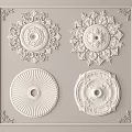 Ornate Decorative Ceiling Medallions With Carved Patterns And Various Styles