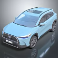 Light Blue Toyota SUV With Modern Sleek Exterior And Aerodynamic Design