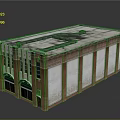 Red Brick Industrial Building With White Walls Flat Roof And Arched Design