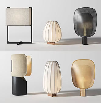 Light Luxury Table Lamp Table Lamp Combination 3d model