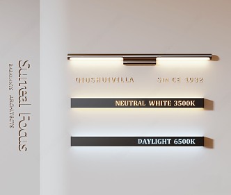 Wall lamp metal wall lamp strip wall lamp one-word wall lamp mirror front wall lamp 3d model