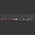 Black Rack Mountable Electronic Device With Control Panel And Interface Ports