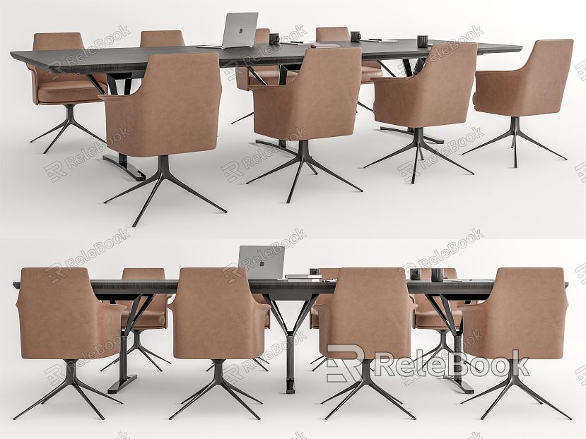 Modern Meeting Table and Chair Meeting Table and Chair Combination Leather Office Chair model