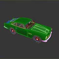 Green Vintage Sports Car With Classic Design And Sleek Shiny Exterior