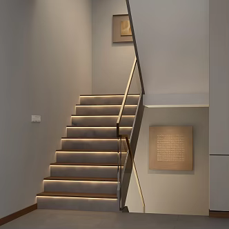 Quiet Middle Ancient Stairs 3d model
