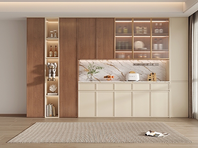 Meal side wine cabinet model