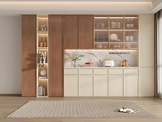 Meal side wine cabinet 3d model