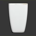 Minimalist White Ceramic Square Sculpture Carving Planter With Textured Surface And Smooth Edge