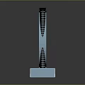Modern Skyscraper Building Design With Curved Lines Vertical Stripes And Square Base