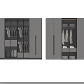 Modern Wardrobe Design With Multiple Compartments Hanging Rods And Drawers For Organized Storage