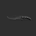 Tactical Weapon Featuring Serrated Blade Black Handle And Ergonomic Grip Design