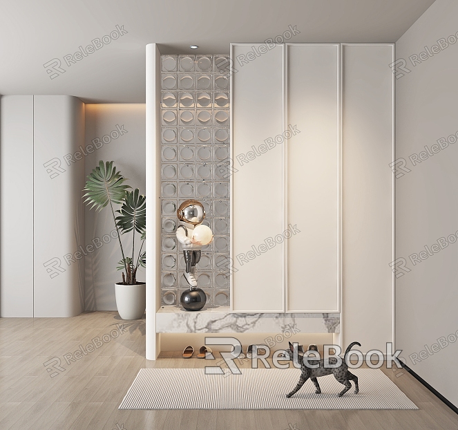 Modern Entrance Entrance Cabinet Shoe Cabinet model