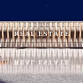 Elegant Real Estate Fence In Night Scene With Reflective Ground And Lush Greenery