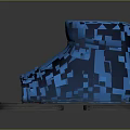 Comfortable Blue Indoor Slippers With Open Toe Cuffed Design And Gray Soles