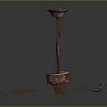 Reddish Brown Computer Cooling Fan With Efficient Blades And Stable Base Design
