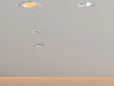 Modern Recessed Spotlights On Ceiling For Bright Home Interior Lighting 3d model