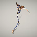 Sickle Long Sickle Game Props Combat Weapons 3d model