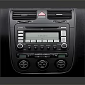 Car Dashboard Electronic Control Panel With Display Screen Ventilation And Adjustment Knobs