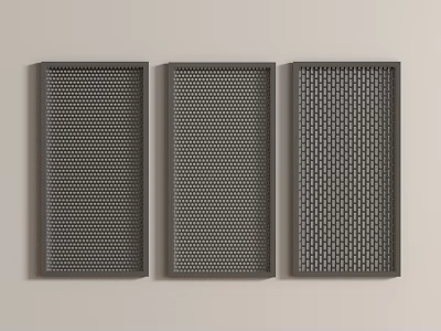 Modern iron mesh partition hollow screen 3d model