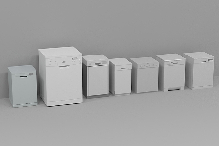 Small refrigerator small freezer 3d model