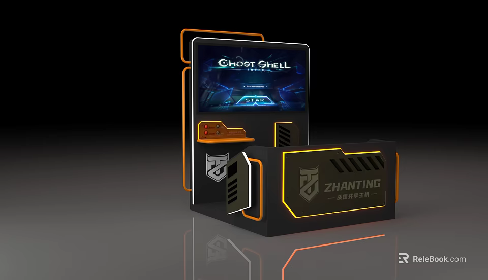 Zhanting Ghost Shell Amusement Equipment With Interactive Screen And Modern Design 3d model 