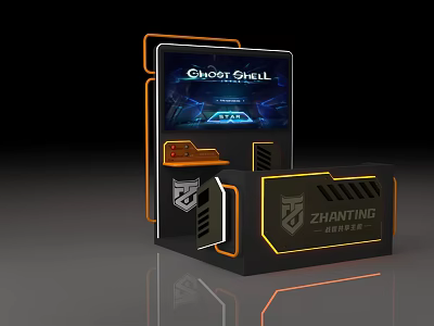 Zhanting Ghost Shell Amusement Equipment With Interactive Screen And Modern Design 3d model