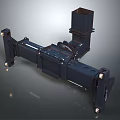 Industrial Mechanical Equipment Component With Metal Frame Support And Structural Parts