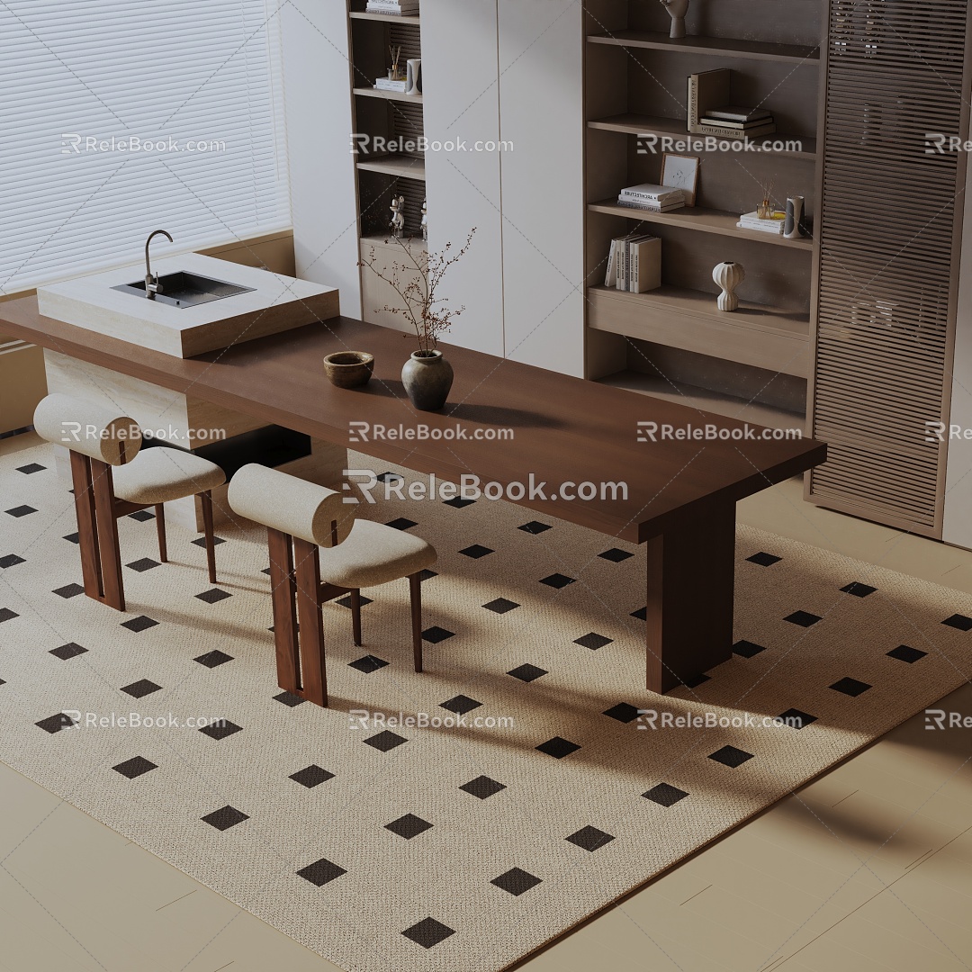 Modern table combination 3d model