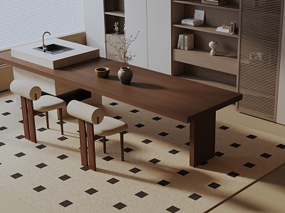 Modern table combination 3d model