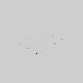 Minimalist Wall Clock with Black Hands and Dot Markers on White Background