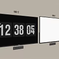 100 Inch Smart TV With Digital Clock Display And Streaming Apps Interface