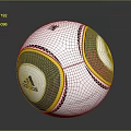 Adidas White Soccer Ball With Vibrant Geometric Patterns And Brand Logo As Daily Essential