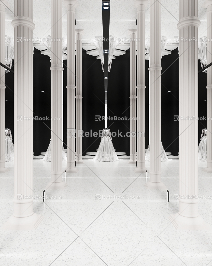 Modern Wedding Shop Wedding Corridor 3d model