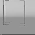 Modern Black Metal Floor Lamps with Slim Poles and Square Bases