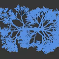 3D Rendered White Arbor with Lush Branches and Leaves on Dark Background