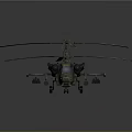Military Combat Helicopter With Dual Rotor Camouflage Design And Armed Equipment