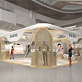 RADO Art Installation in Mall with Transparent Structure Open Design Watch Exhibition Booth Staff Present