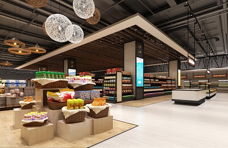 Industrial LOFT Supermarket Department Store Supermarket 3d model