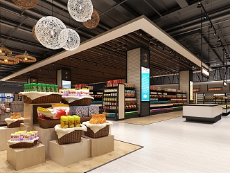 Industrial LOFT Supermarket Department Store Supermarket 3d model