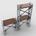 Lego toy scaffolding site 3d model