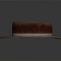 Stylish Brown Wide Brimmed Hat With Gray Band Fashion Accessory For Outfits