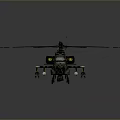 Military Camouflage Helicopter With Rotor Blades Fuselage And Detailed Design